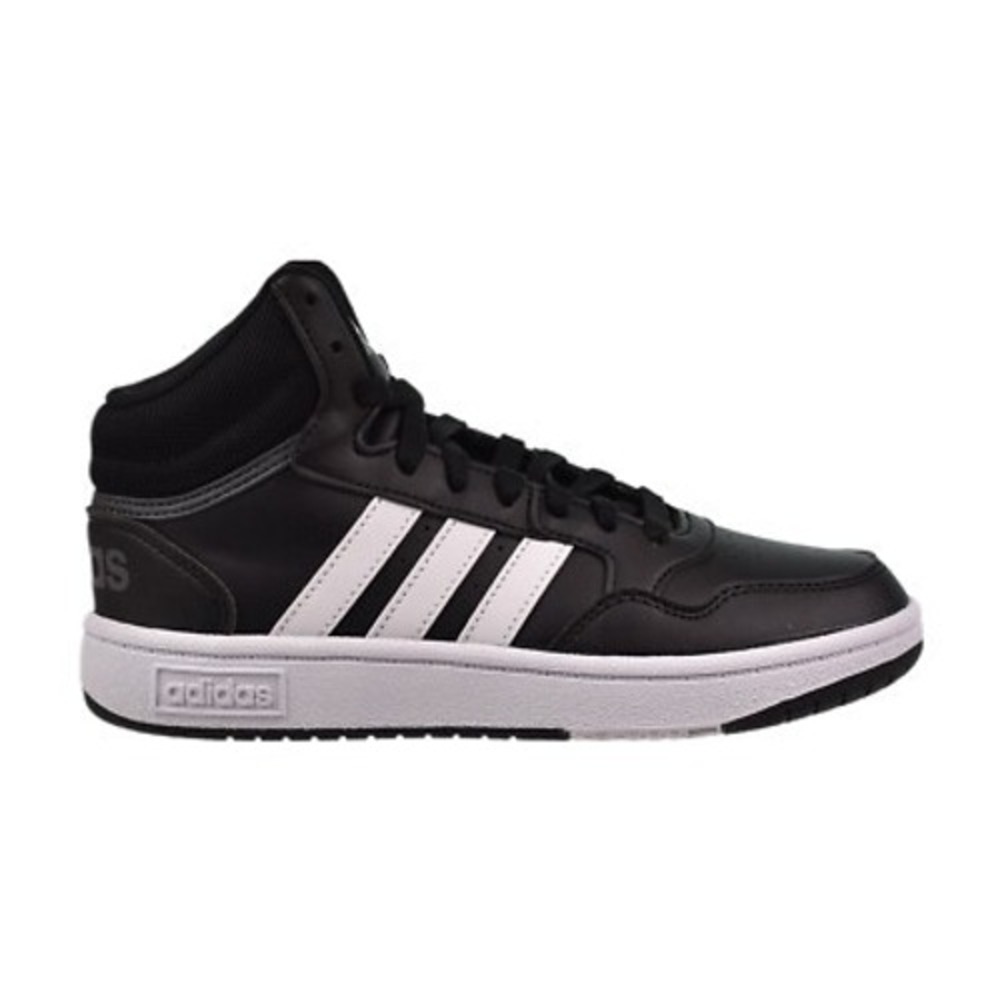 Adidas Hoops 3.0 Mid Kids Sneakers Black White GW0402 Size 4Y High Top Shoes